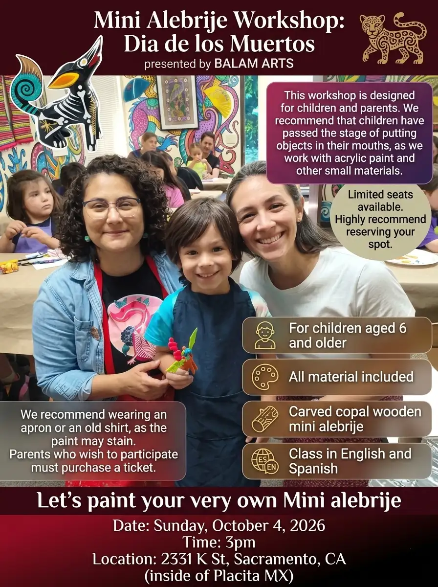 Alebrije Workshop - Dia de los Muertos Edition, October 4, 2026